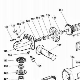 DW840 Type 1 Spares and Parts for DeWalt DW840 Angle Grinders 150