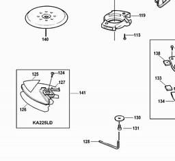 Black & Decker KA225E Type 2 Orbital Sander Spare Parts - Part