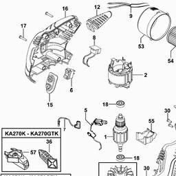 BLACK & DECKER KA150K SANDER (TYPE 1-EU) Spare Parts