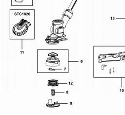 BLACK & DECKER STC1815 CORDLESS STRING TRIMMER (TYPE 1) Spare Parts