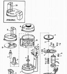 BLACK & DECKER FP32------A FOOD PROCESSOR (TYPE 1) Spare Parts