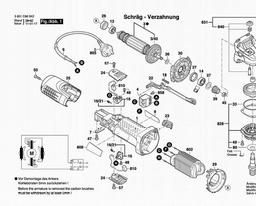 3 601 C88 0k2 Spares For Bosch Angle Grinder Gws 7 125 Angle