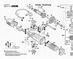 3 601 C88 201 Spares For Bosch Angle Grinder Gws 7 115 E Angle