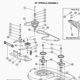 Cub cadet 2166 online deck belt