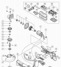 G18DBAL Spares and Parts for Hitachi G18DBAL Disc Grinder Power Tool Spares