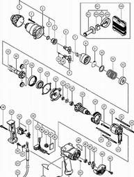 WR16SA Spares and Parts for Hitachi WR16SA (Impact Wrench) - Power 